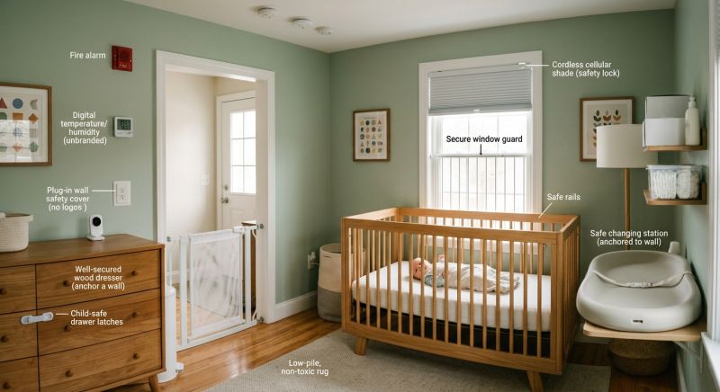 Sécurité de la chambre de bébé : les équipements à prévoir